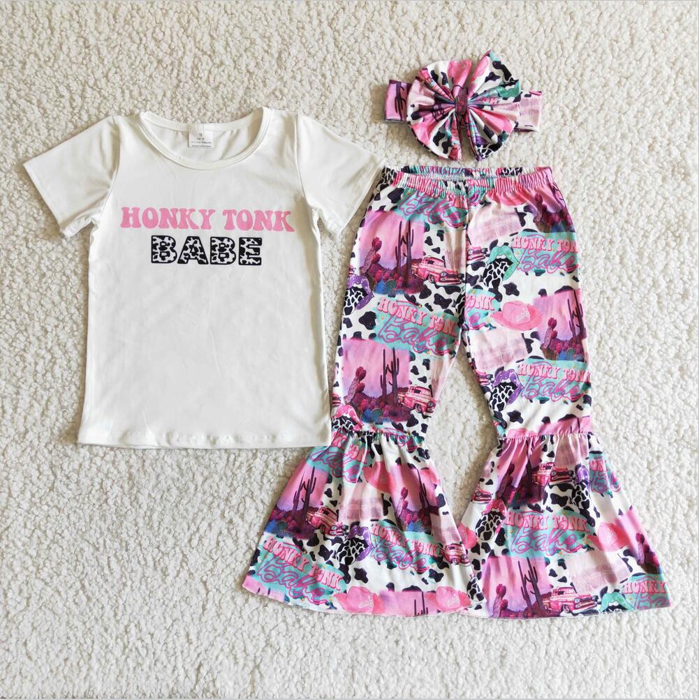 C5-30 Pink Summer Children Clothing Kid Summer Boutique Outfits