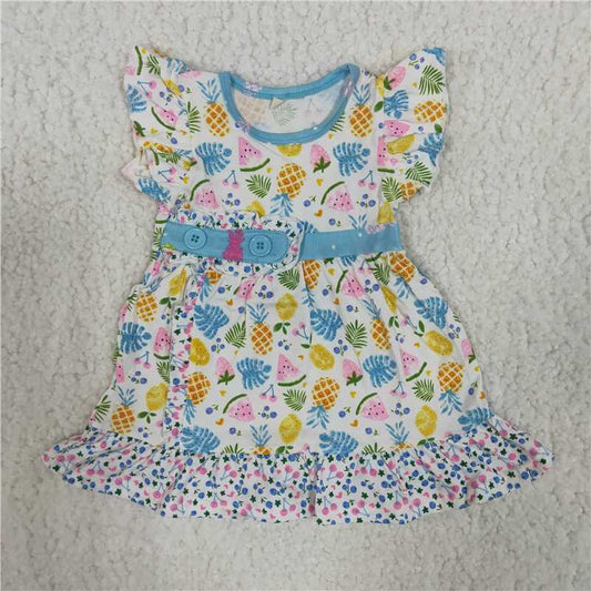 C8-1-3 Summer Girl Short Sleeve Kid Dress