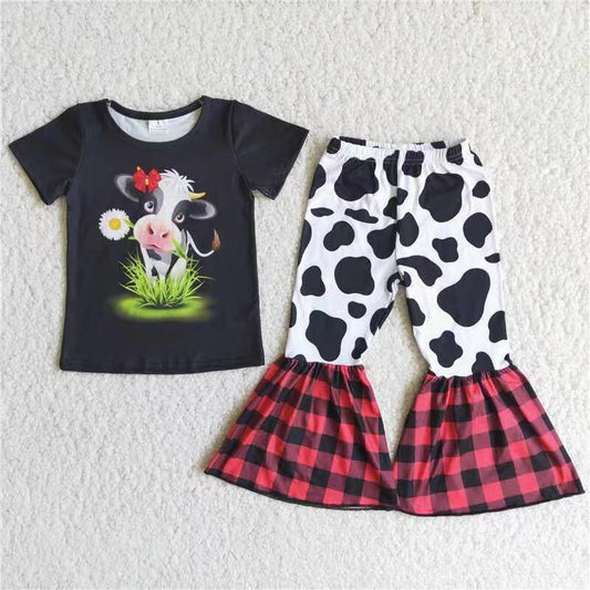 C8-16 Cow Milk Farm Summer Clothing Boutique Outfit