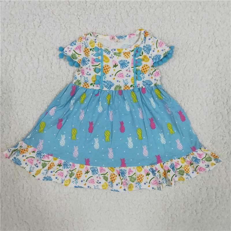 C9-9 Summer Wear Girl Short Sleeve Kid Dress