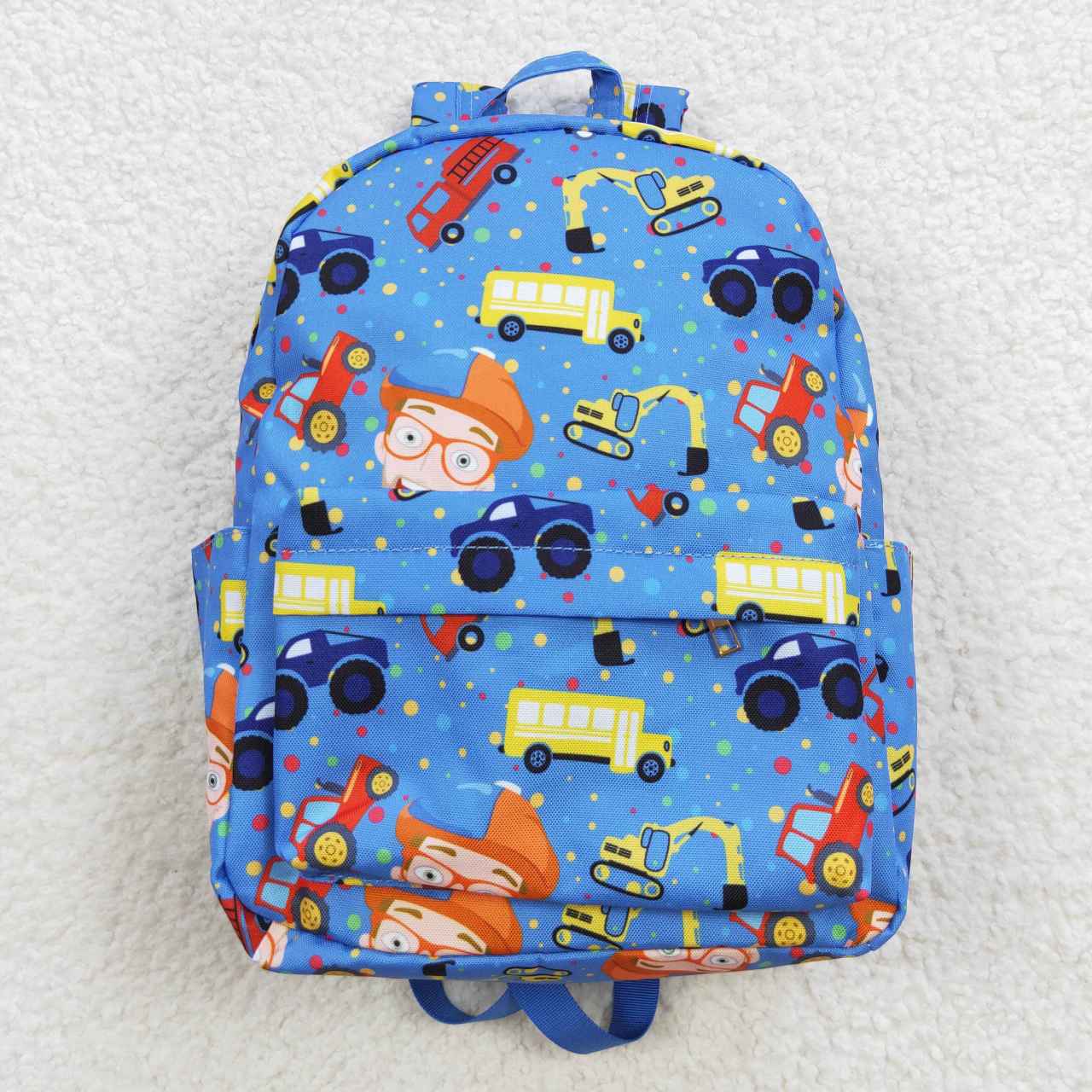 BA0090 toddler backpack Vehicle blue backpack back to school preschool bag