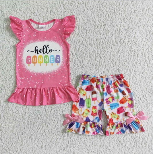 D10-11  Girl Ruffle Summer Boutique Clothing Kid Clothes