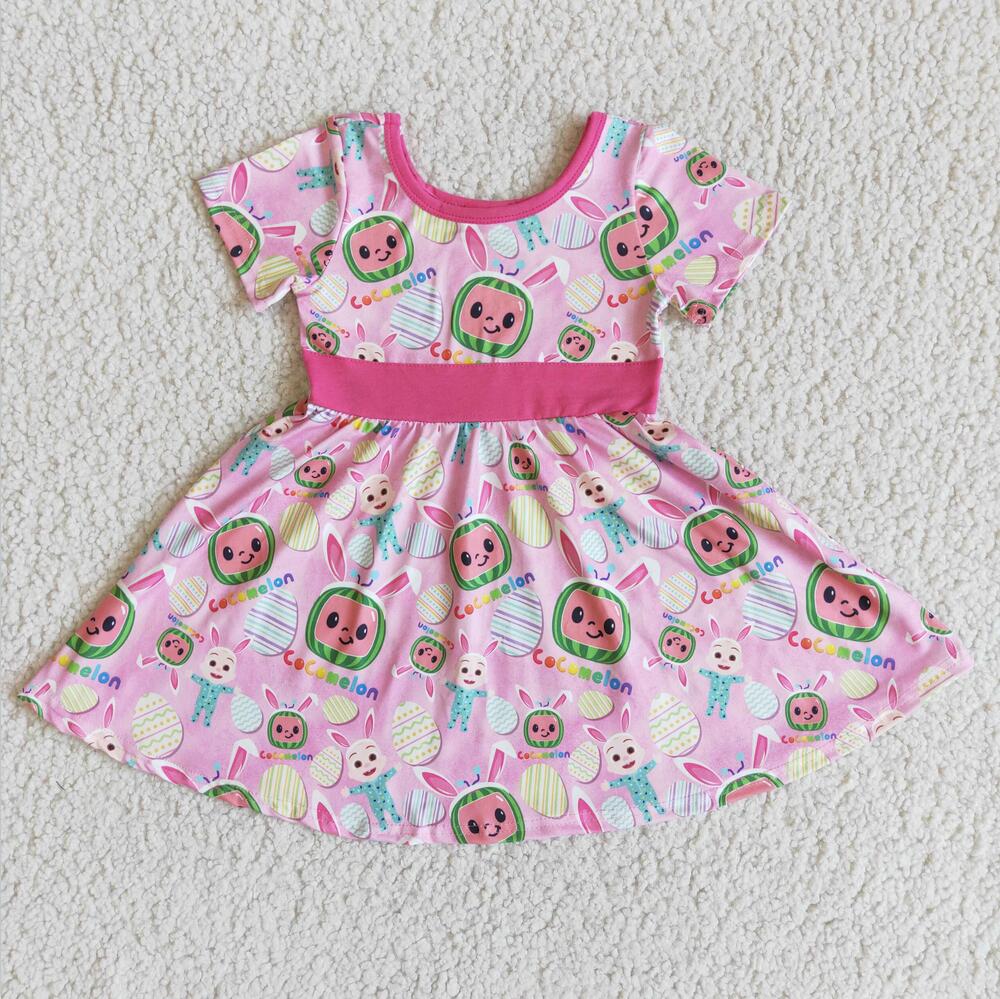 D12-12 Egg Cute Girl Summer Twirl Dress