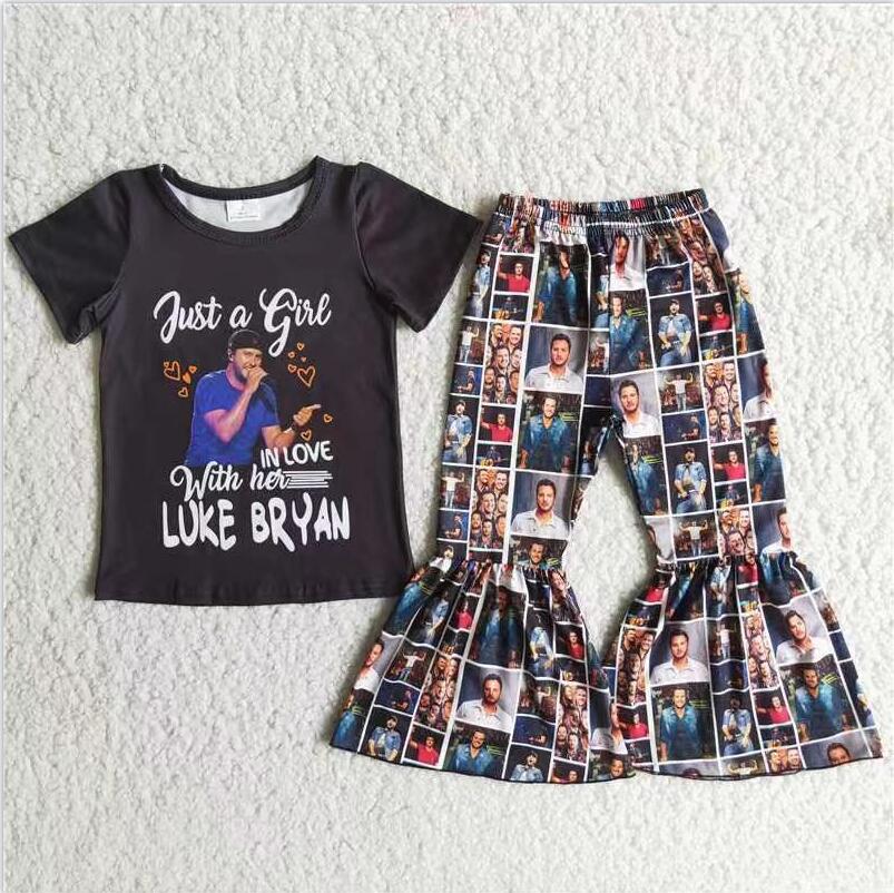 D2-18 Singer Summer Children Clothing Kid Summer Boutique Outfits