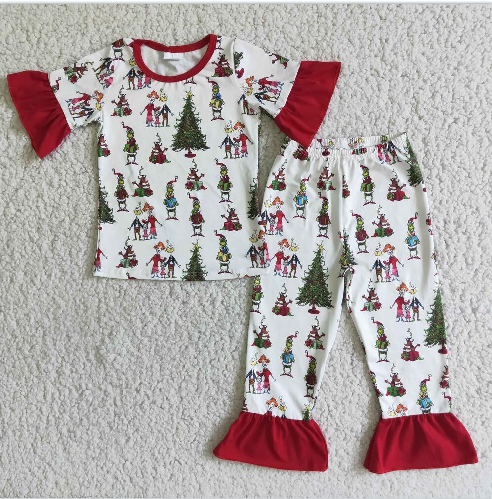 D2-4 Baby Girls Christmas Pajamas Set