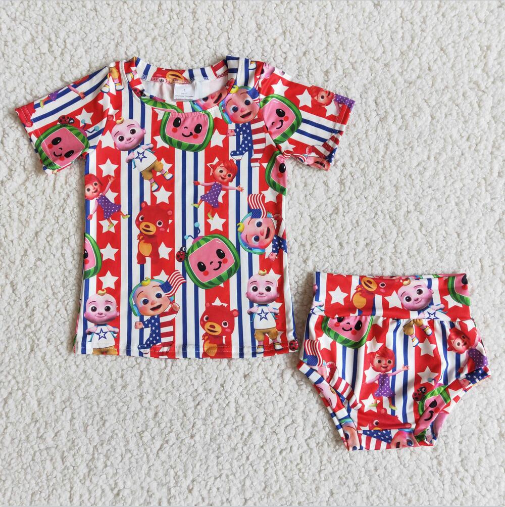 D4-5 summer Watermelon Bummies Set