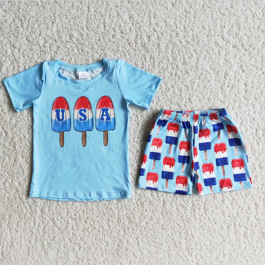 D7-15 USA 4th of July Wholesale In Stock Clothing Kid Summer Boutique Outfits