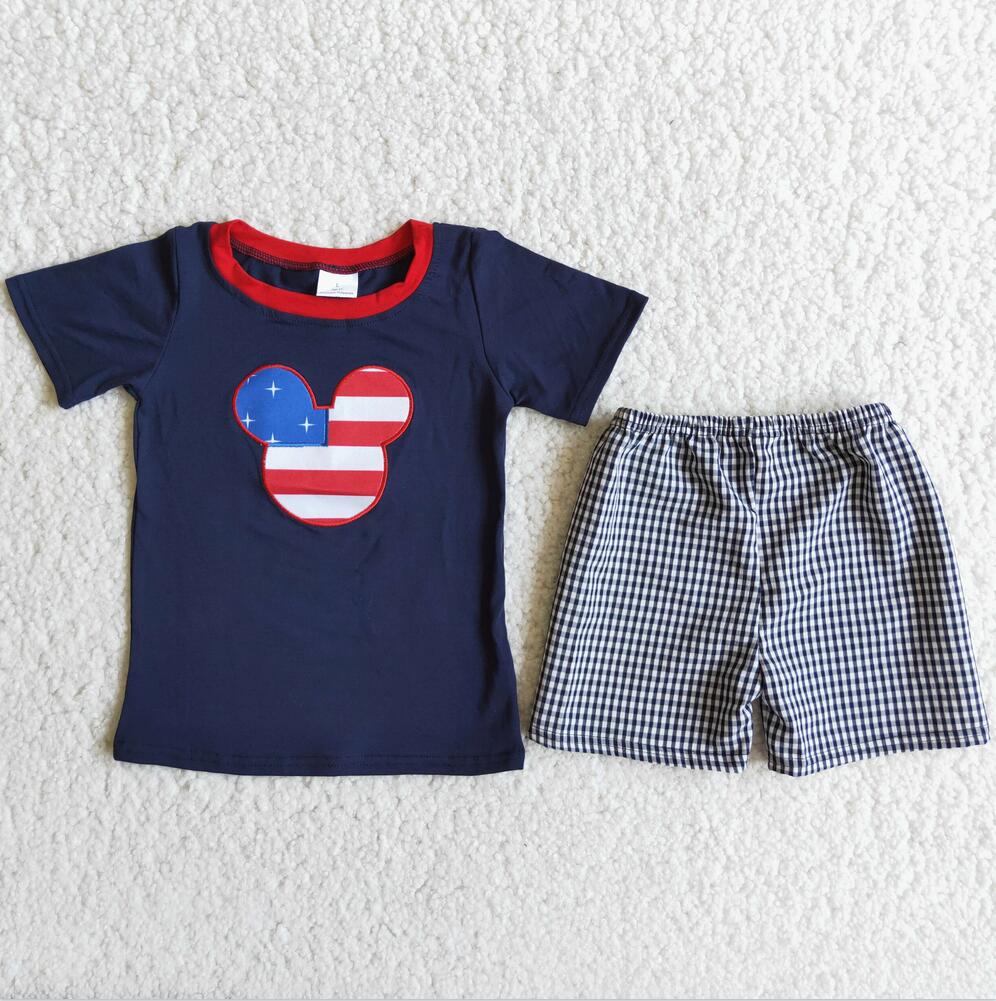 D9-16 4th of July Wholesale In Stock Clothing Kid Summer Boutique Outfits