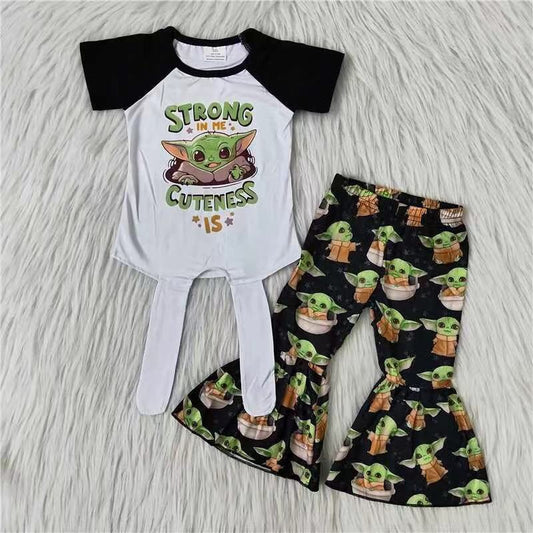 E1-2 Cartoon Children Clothing Kid Summer Boutique Outfits