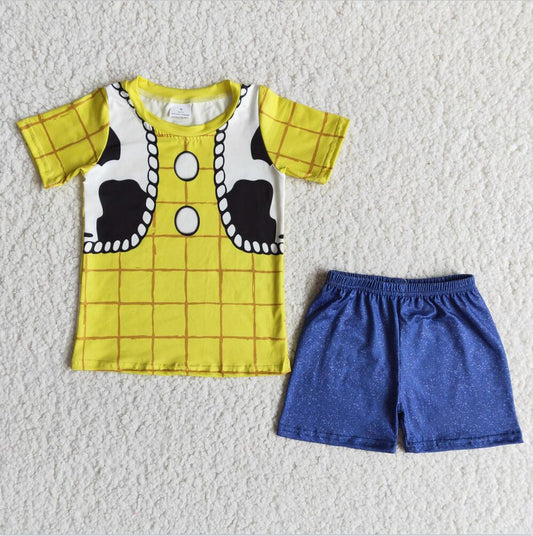 E10-30 Cow Wholesale In Stock Kid Ruffle Summer Boutique Outfits