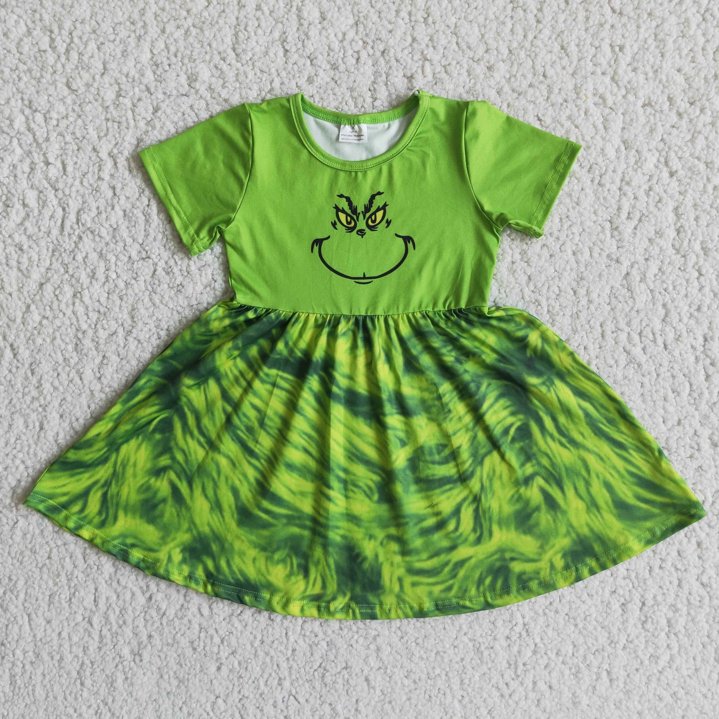 E3-3 Green Children Clothing Kid Summer Boutique Dresses