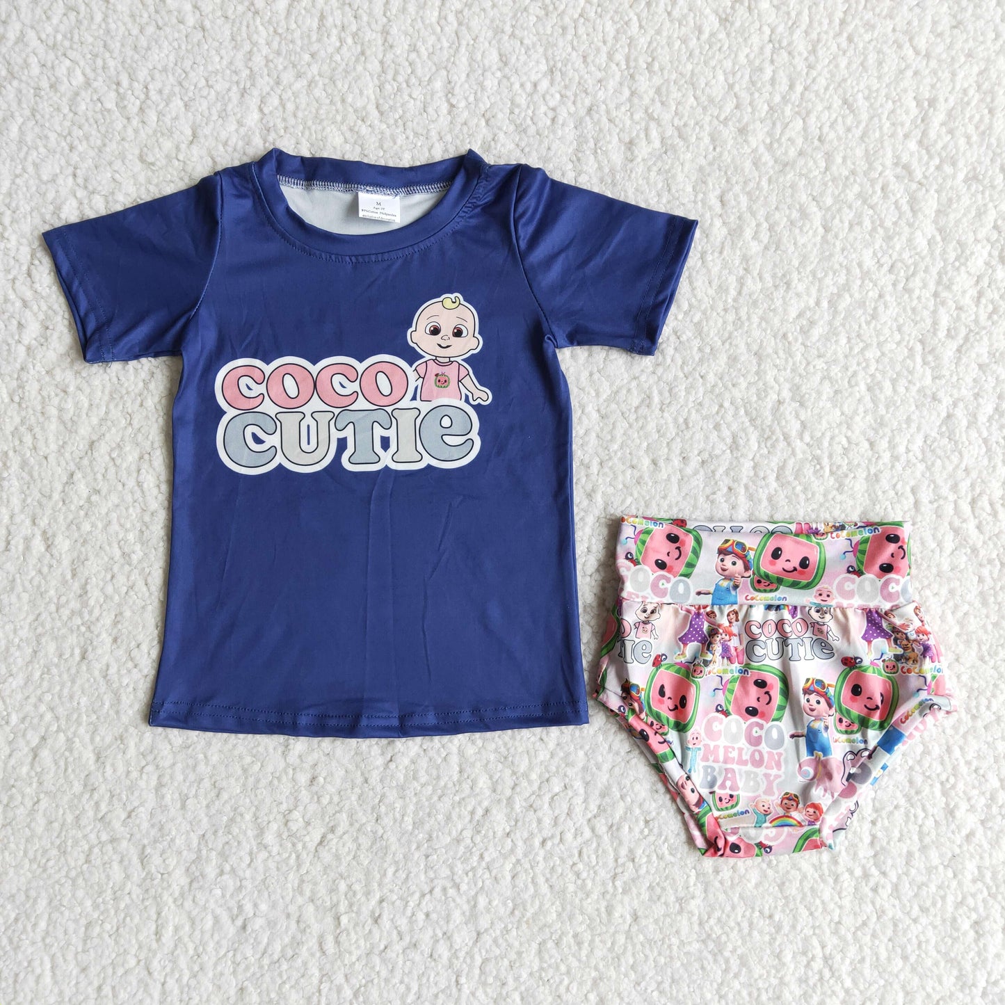 E7-13 Blue summer Bummies Set