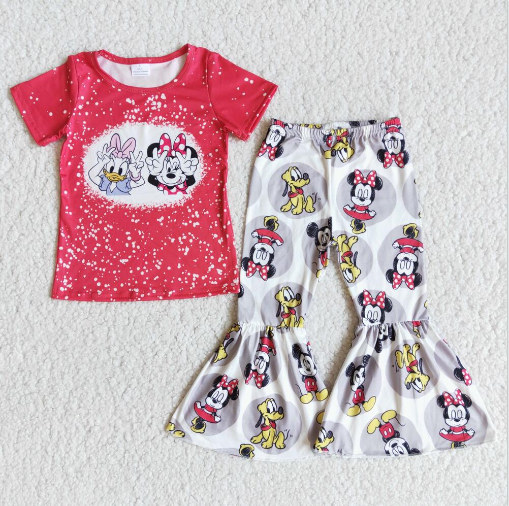 E7-20 Cartoon Summer 2pcs Short sleeve pant Sets