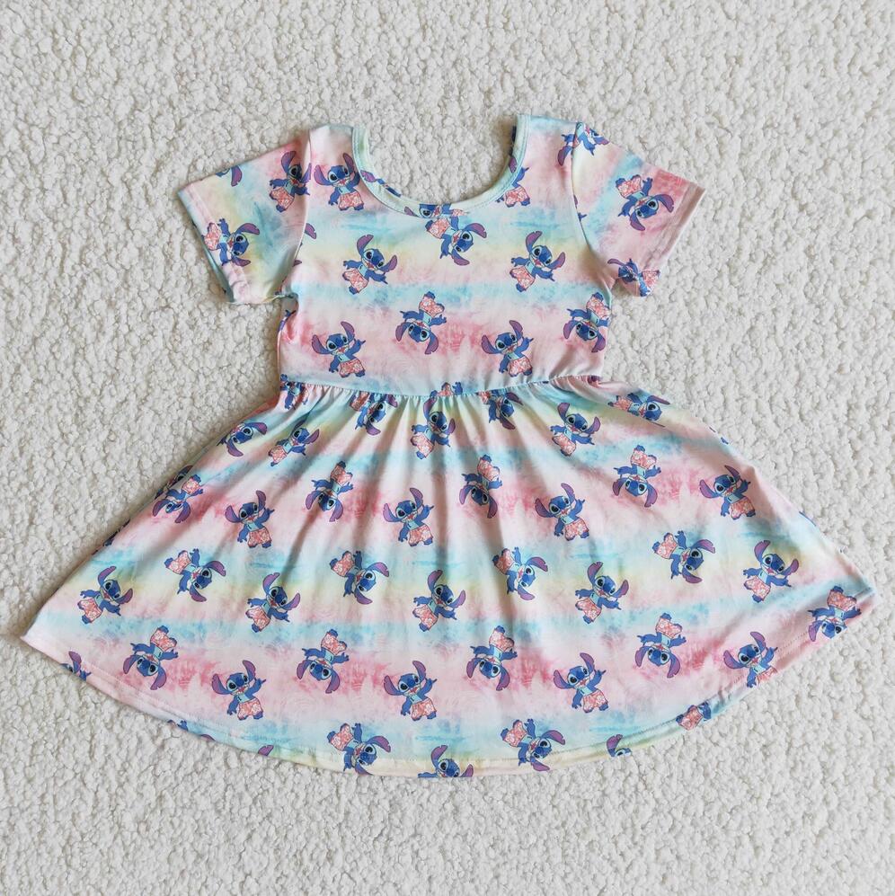 E8-17 Cartoon Cute Girl Summer Dress