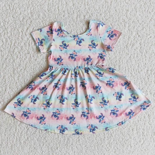 E8-17 Cartoon Cute Girl Summer Dress