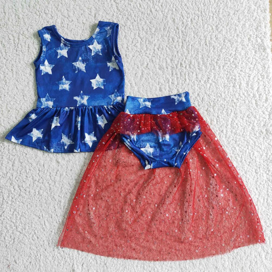 GBO0027 4th of july summer Bummies Set