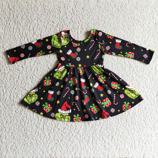 GLD0101  Christmas Children Clothing Kid Summer Boutique Dresses