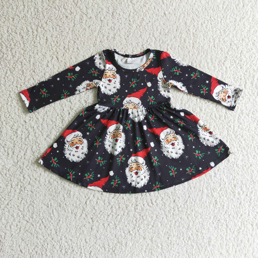 GLD0102 Santa Cute Children Clothing Kid Summer Boutique Dresses