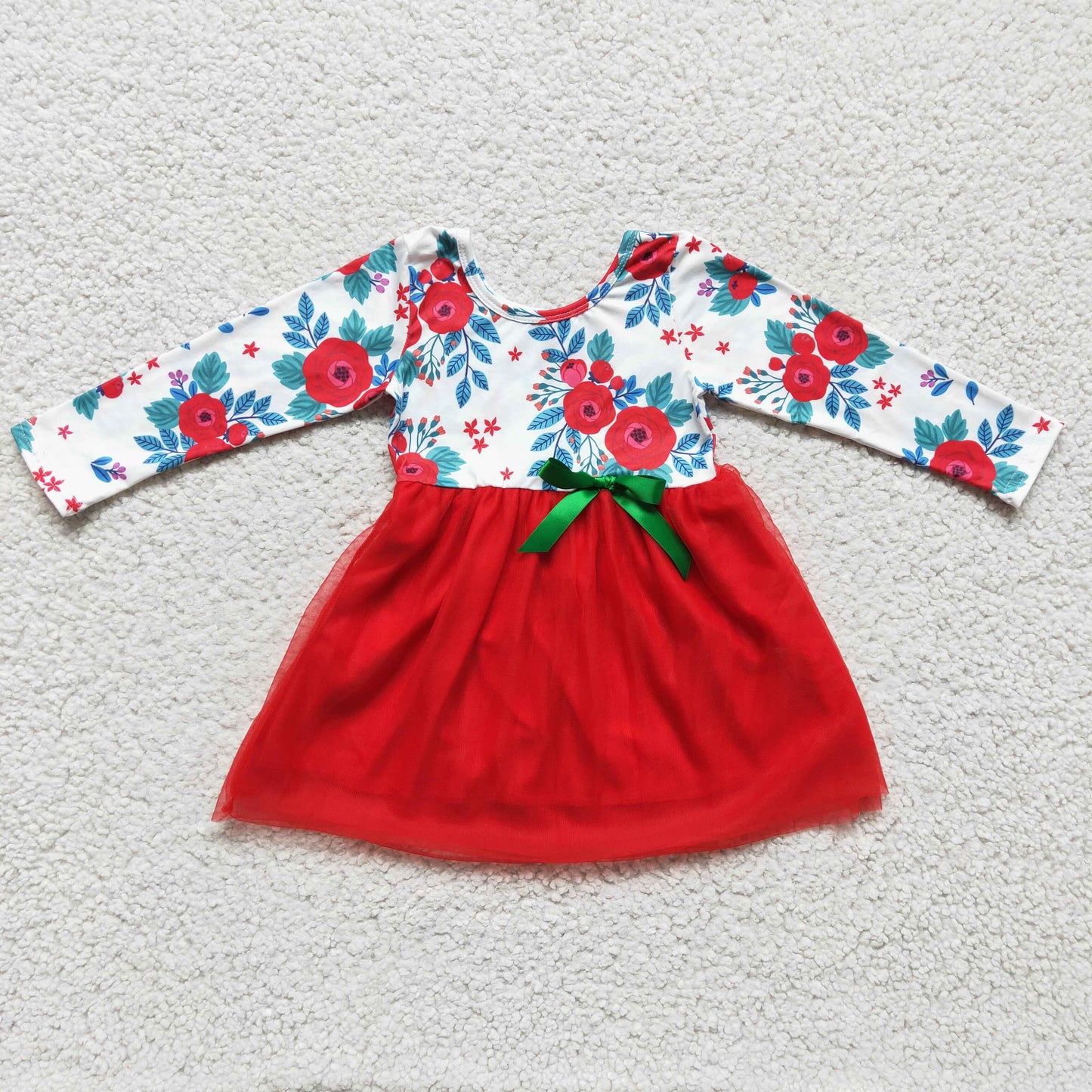 GLD0120 Flower Cute Children Clothing Kid Summer Boutique Dresses