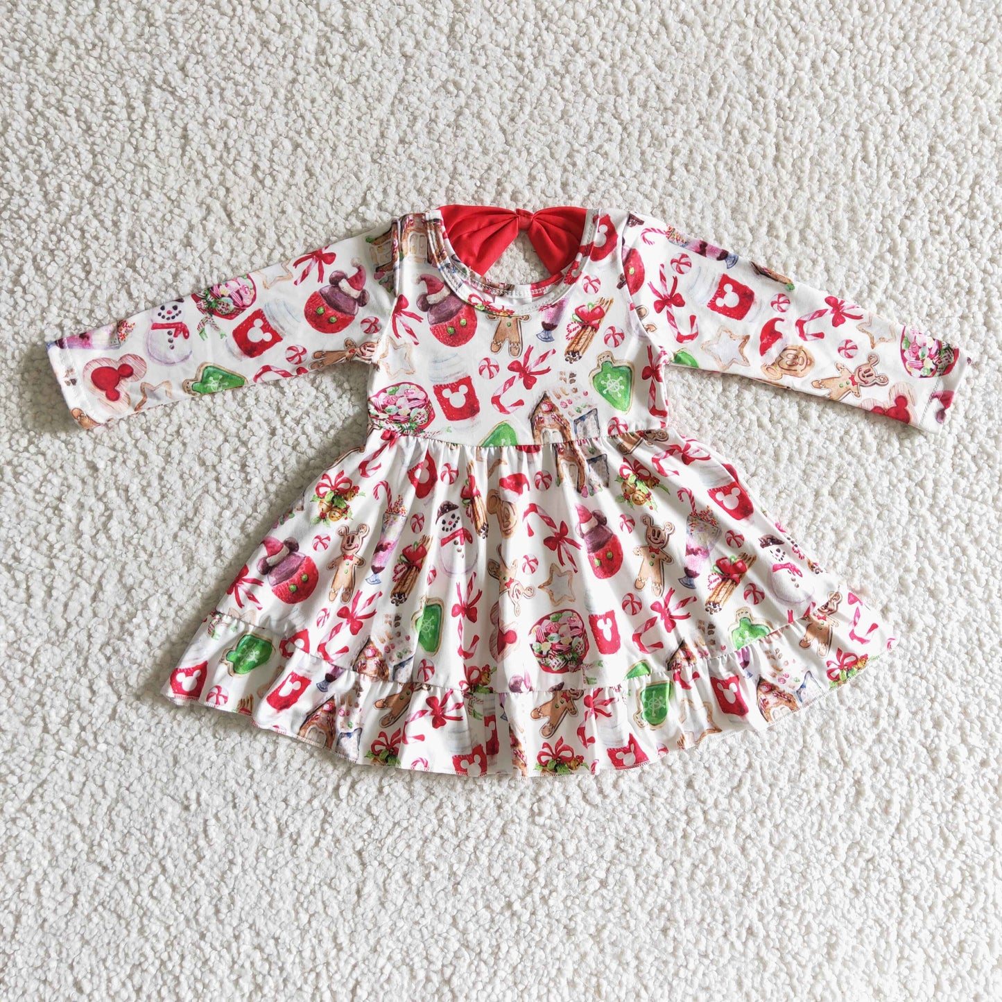 GLD0140  Christmas Cute Children Clothing Kid Summer Boutique Dresses