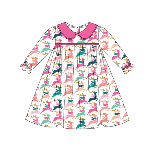 GLD0648 Colorful Girls Toddler Long sleeve cute baby long sleeve kid Dresses