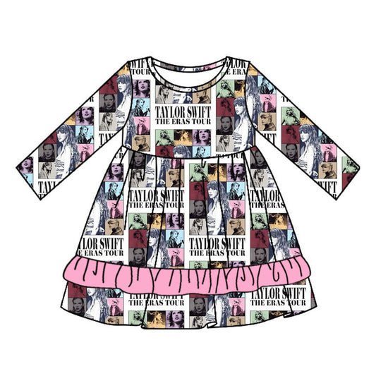 GLD0678 Singer Girls Toddler Long sleeve cute baby long sleeve kid Dresses