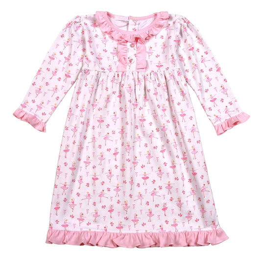 GLD0720 Pink Girls Toddler Long sleeve cute baby long sleeve kid Dresses