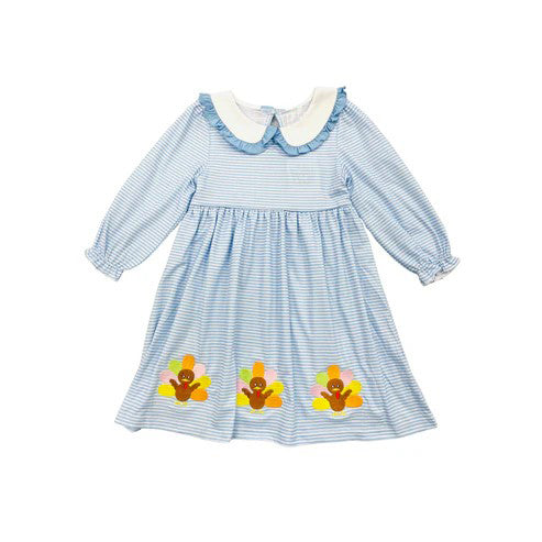 GLD0810 Turkey Long Sleeve Cute Girl Fall Winter Design Short Sleeve Children Dresses