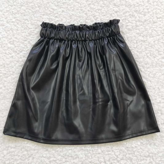 RTS NO MOQ Summer Sibling Baby Girls Leather Bottom Skorts Skirts