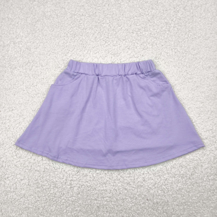 RTS NO MOQ Summer Sibling Baby Girls Pocket Cotton Skorts Skirts