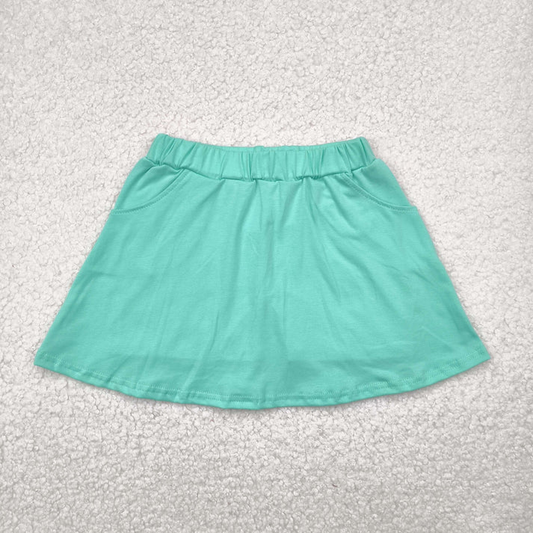 RTS NO MOQ Summer Sibling Baby Girls Pocket Cotton Skorts Skirts