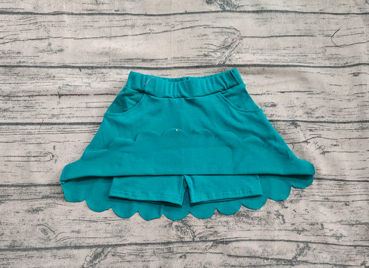 4.11 GLK0077 Baby Girls Dark Green Cotton Skorts Bottoms Pre order