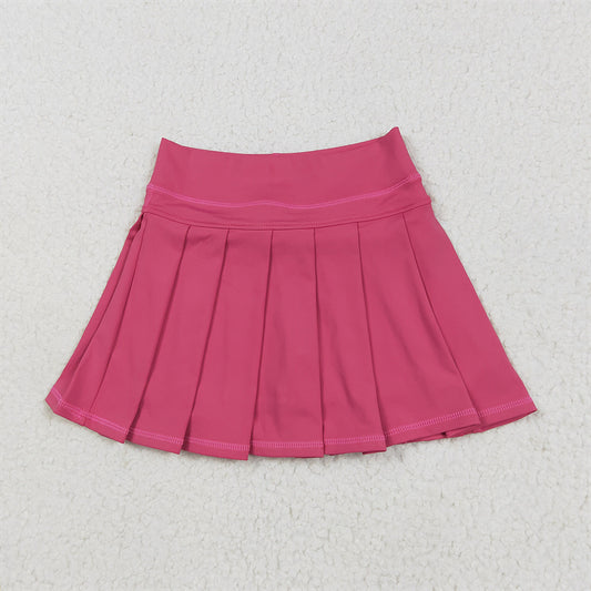 6.3 RTS NO MOQ Baby Girls Summer Pants GLK0079 Hot Pink Yoga Active Wear Skorts Skirts