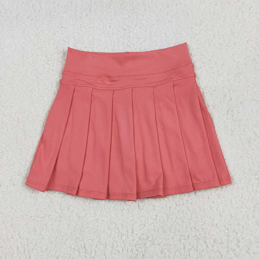 6.5 RTS NO MOQ Baby Girls Summer Pants GLK0080 Peach Yoga Active Wear Skirts