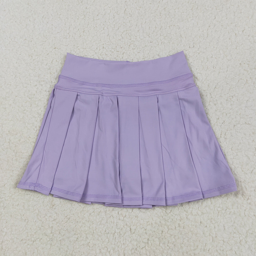 6.5 RTS NO MOQ Baby Girls Summer Pants GLK0085 Lavender Yoga Active Wear Skirts