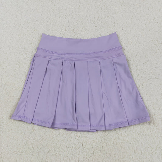 6.5 RTS NO MOQ Baby Girls Summer Pants GLK0085 Lavender Yoga Active Wear Skirts