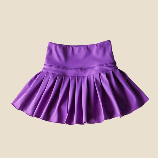 3.28 GLK0086 purple high waist kids girls summer activewear skorts Pre-order