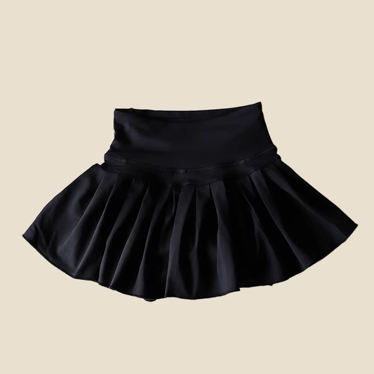 3.28 GLK0087 Black high waist kids girls summer activewear skorts Pre-order