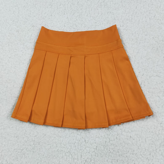 7.29 RTS NO MOQ Baby Girls Summer Pants GLK0109 Orange Yoga Skorts Bottom Pleated Skirts Regular price$9.50 USD