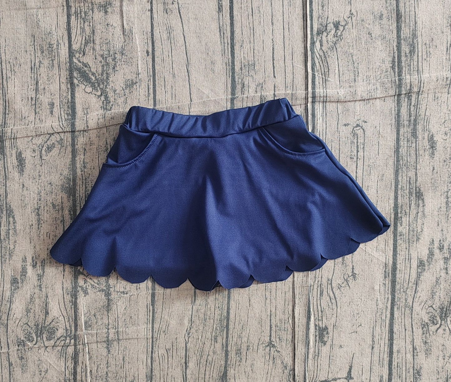 ( No moq ) Preorder Baby Girls Kids Navy Pockets Skirt Shorts Bottoms Yoga Active Clothes