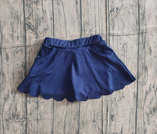( No moq ) Preorder Baby Girls Kids Navy Pockets Skirt Shorts Bottoms Yoga Active Clothes
