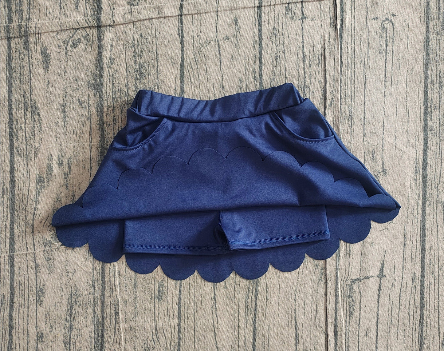 ( No moq ) Preorder Baby Girls Kids Navy Pockets Skirt Shorts Bottoms Yoga Active Clothes