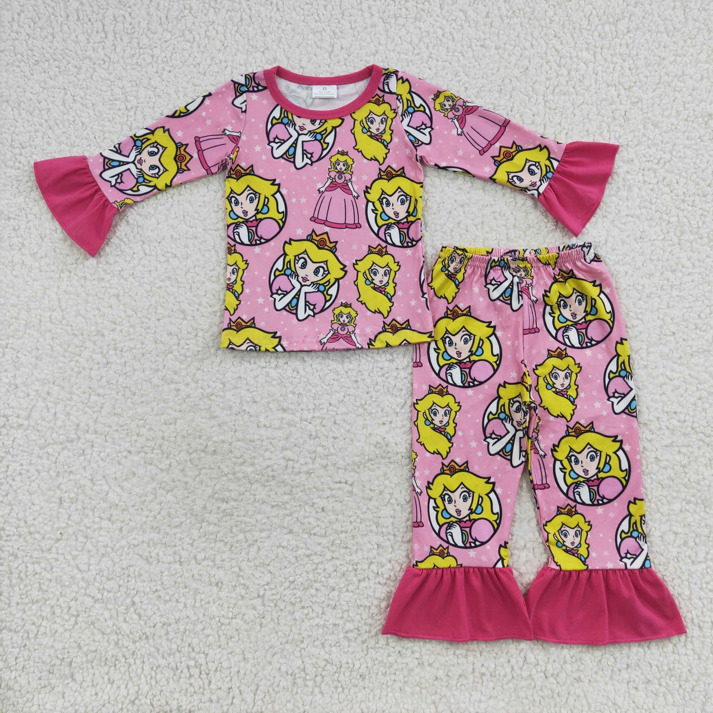 GLP0611 Cartoon Hot Sale Girl Summer Long Sleeve Sets Kid Clothing