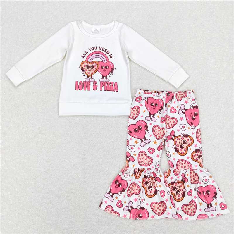 GLP1119 Kids Girls All You Need Is Love and Pizza Set