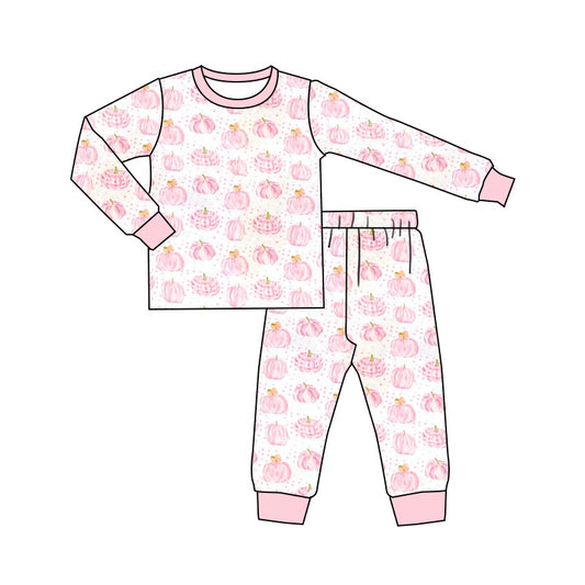 GLP1188 Pink Halloween Wholesale Baby Kids Design Boutique Kid Clothing Set