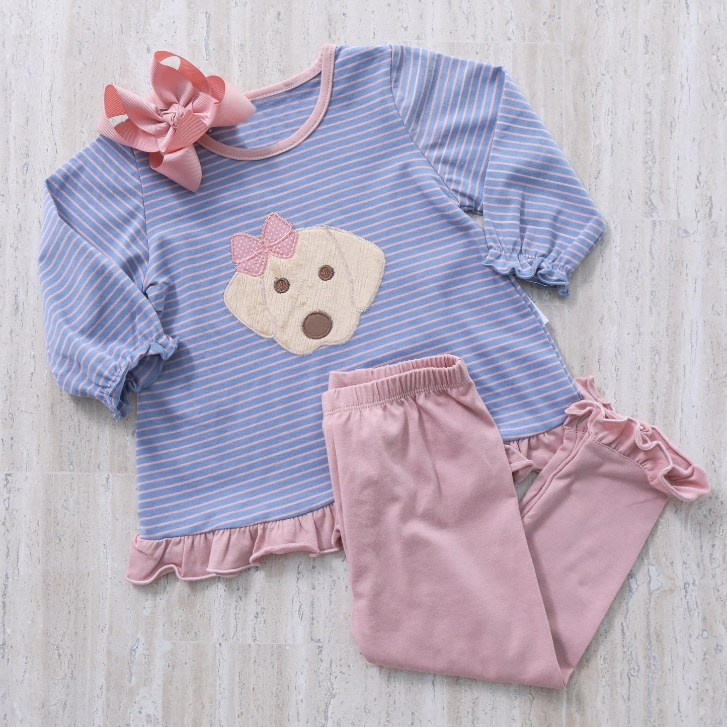 GLP1200 Cute Dog Wholesale Baby Kids Wear Boutique Kid Clothing Set