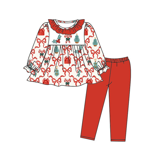 GLP1202 Christmas Wholesale Baby Kids Wear Boutique Kid Clothing Set