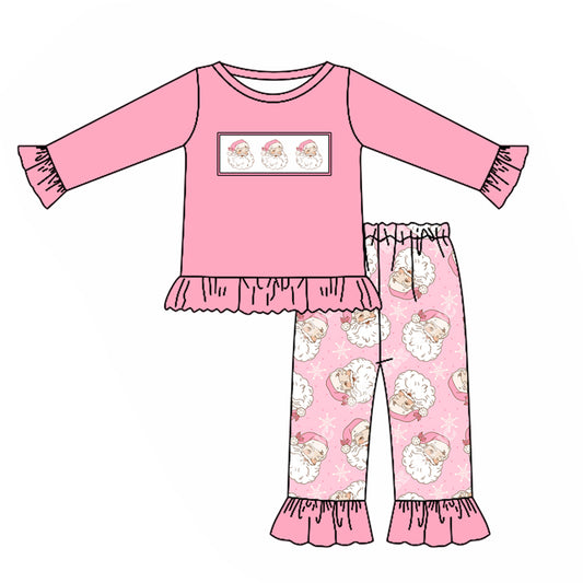 GLP1227 Pink Long Sleeve Wholesale Boutique Kid Clothing Sets