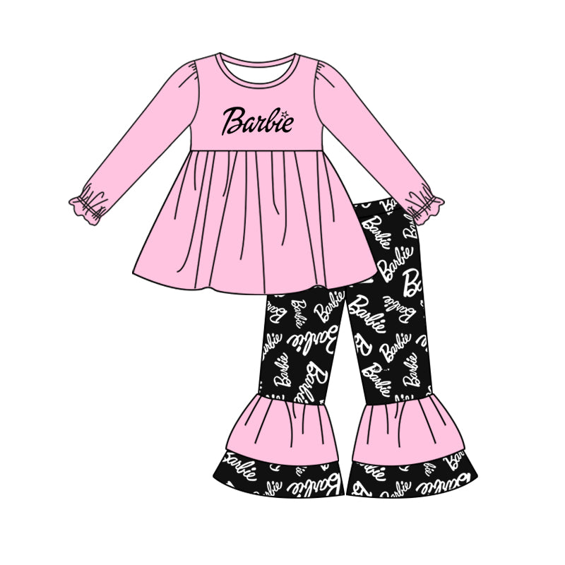 GLP1241 Pink Cute Long Sleeve Wholesale Boutique Kid Clothing Sets