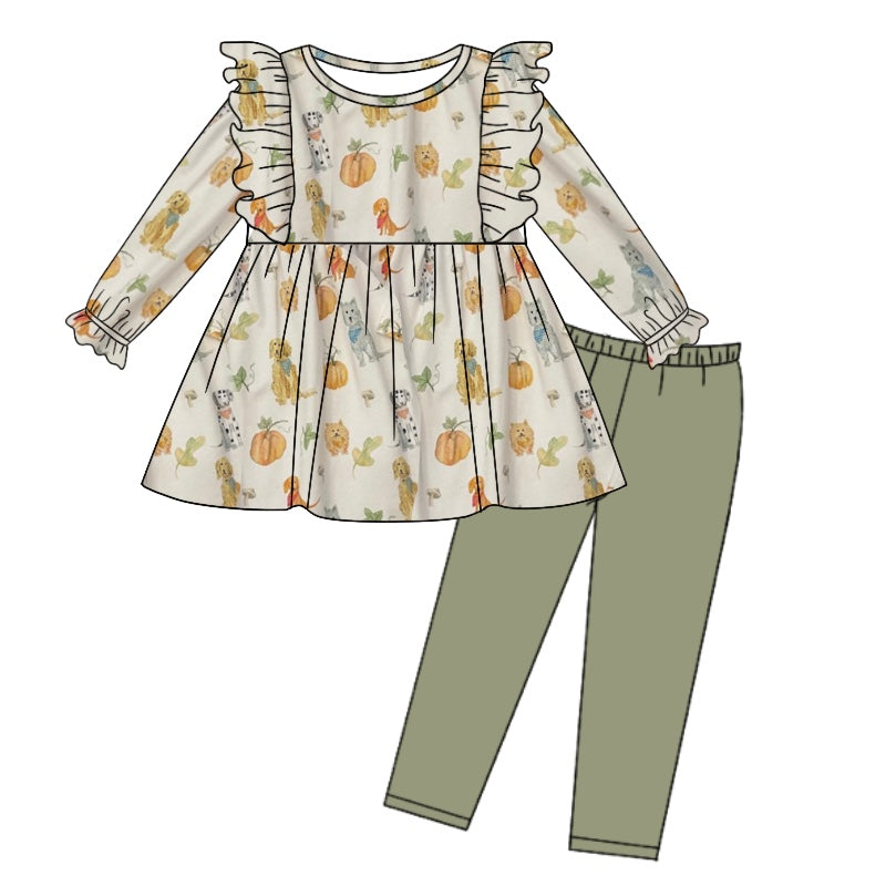 GLP1248 Lovely Long Sleeve Wholesale Boutique Kid Clothing Sets